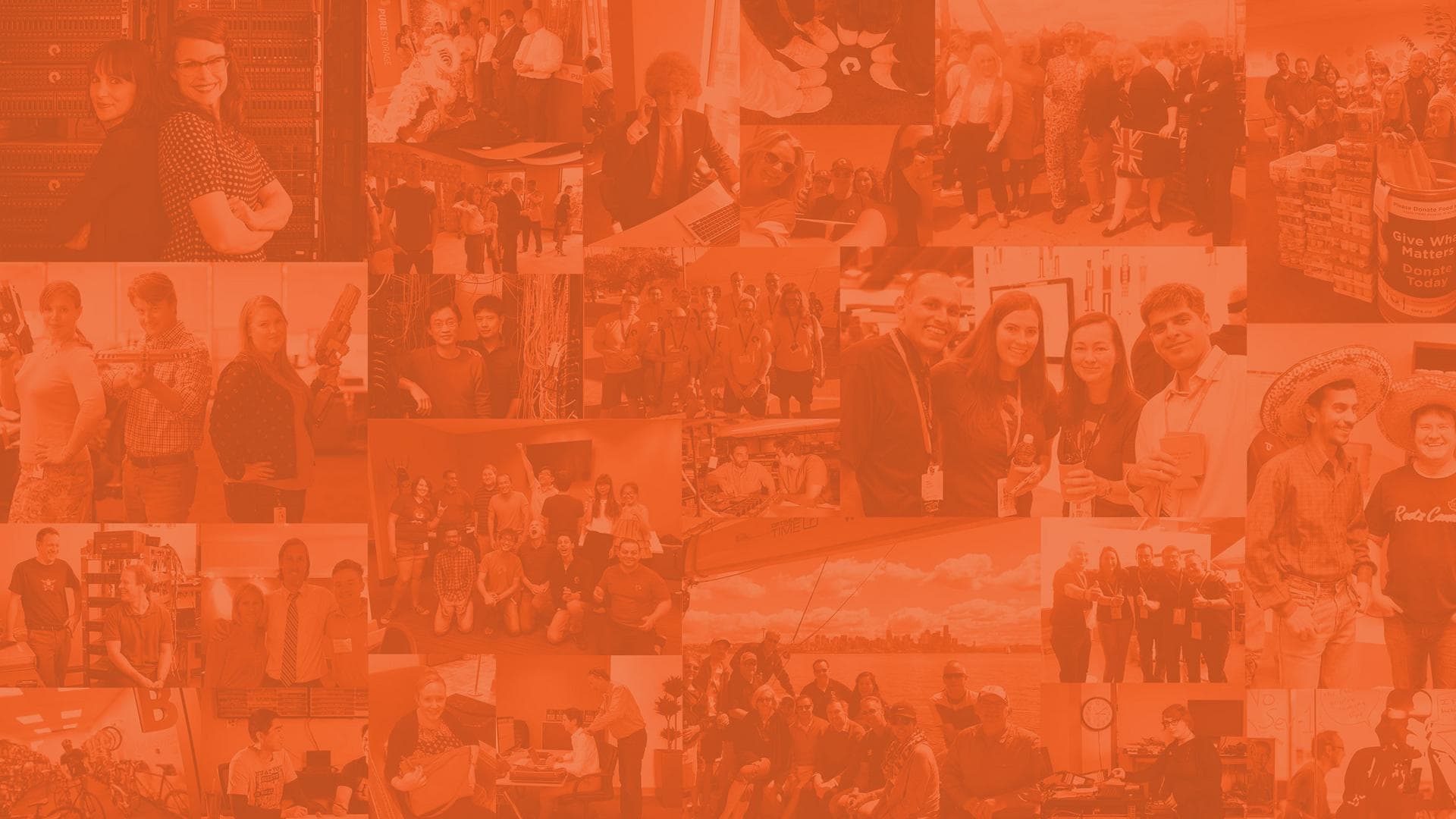 Un fondo de color naranja con textura