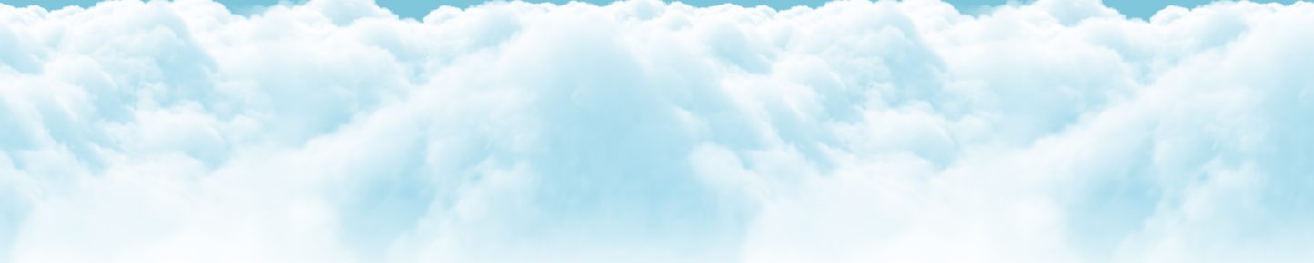Fundo de céu nublado com nuvens azul-claro e brancas.